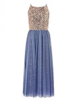 image of Monsoon Girls Selena Sequin Prom Dress - Gold