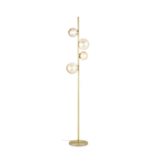 Image of Perlage 4 Light Multi Arm Floor Lamp Brass