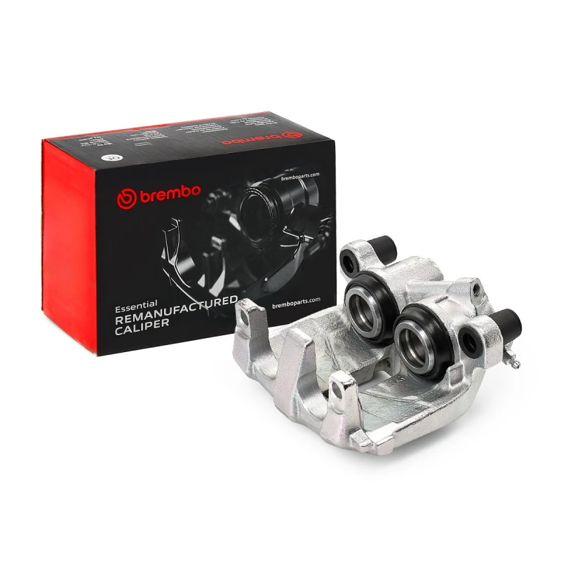 Image of BREMBO F 50 234 Brake caliper ESSENTIAL LINE Front Axle Left Grey Cast Iron Brake Caliper (78)