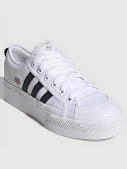 Image of Adidas Nizza Platform - White