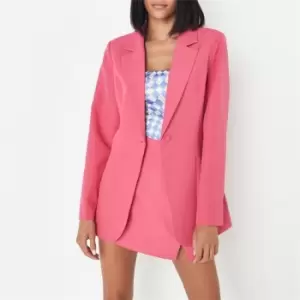 image of Missguided Skinny Tailored Blazer - Pink