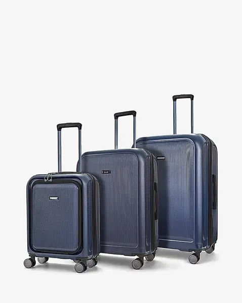 image of Rock Rock Austin Navy Luggage 3pc set Navy EA60601