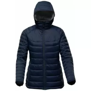 image of Stormtech Womens/Ladies Stavanger Thermal Padded Jacket (L) (Navy/Graphite Grey)