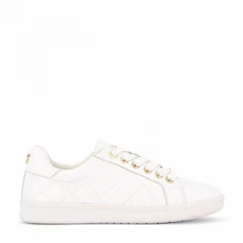 Dune White Leather 'Excited' Casual Trainers - 3