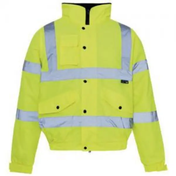 Image of ESE Direct Hi-Vis Yellow Bomber Jacket - Size Large 404707 Hi Vis Clothing