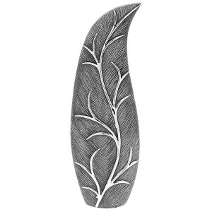 Image of Leaf Slender Vase Gunmetal Large