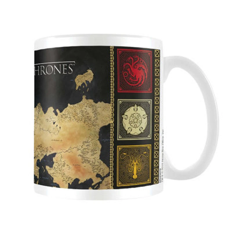 Image of Game Of Thrones Map Mug True Black unisex