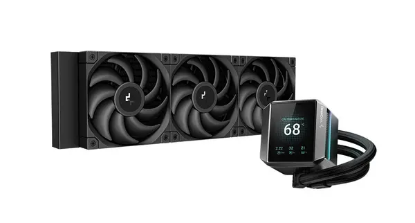 Image of DeepCool Mystique 360 2.8" LCD 360mm AIO Liquid CPU Cooler - Black - R-LX750-BKDSNMP-G-1