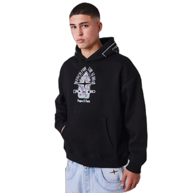 Image of Project X Paris Hooded sweatshirt Project X Paris Vitrail Noir Male S