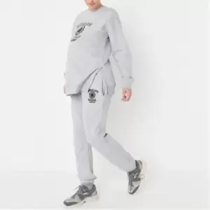 Missguided Mom Life Varsity Jogger - Grey