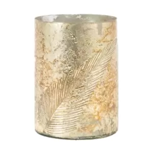 Gallery Interiors Flume Hurricane in Antique Gold / Small