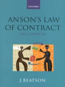 Image of Ansons Law of Contract by Sir Jack Beatson Qc Paperback
