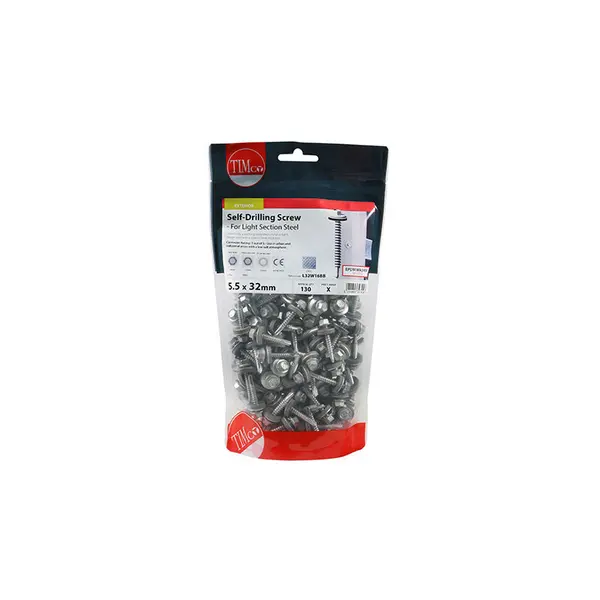 image of Hex Head Self Drilling Screws for Light Section Steel L32W16BB Diameter: 5.5mm