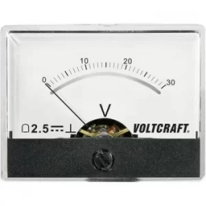 Image of VOLTCRAFT AM-60X46/30V/DC Panel-mounted measuring device AT THE-60 X 46/60 V/DC 30 V Moving coil