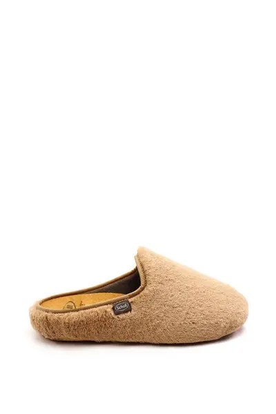 image of Scholl 'Maddy' Fluffy Slippers Camel