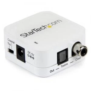 image of StarTech.com Two Way Digital Coax to Toslink Optical Audio Converter Repeater