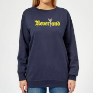 Image of Disney Peter Pan Tinkerbell Neverland Womens Sweatshirt - Navy - L