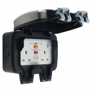 Image of Bg Electrical Wpl22Rcd-01 Outdoor Switched Skt Rcd 2G Dp 13A Dec