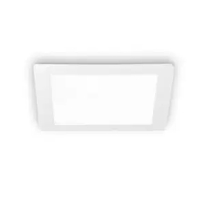 Groove LED 1 Light Medium Square Warm Recessed Spotlight Panel White