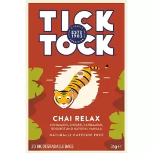 image of Tick Tock Tea Wellbeing Chai Relax Tea - 20 Bags