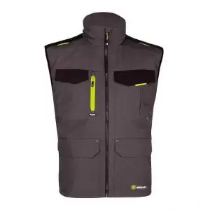 image of Beeswift FLEX WORKWEAR GILET TWO-TONE Grey Black 4XL SFBWGYBL4XL