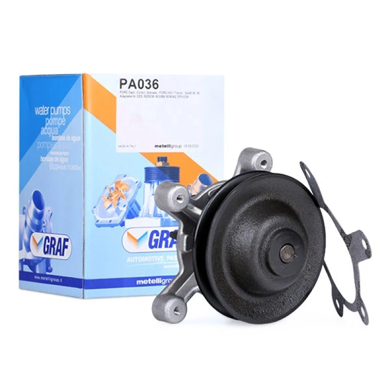 Image of GRAF PA036 Water pump for V-ribbed belt use, do not use sealant Water Pump (1260)