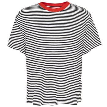Image of Tommy Jeans Texture T Shirt - Twilight Navy