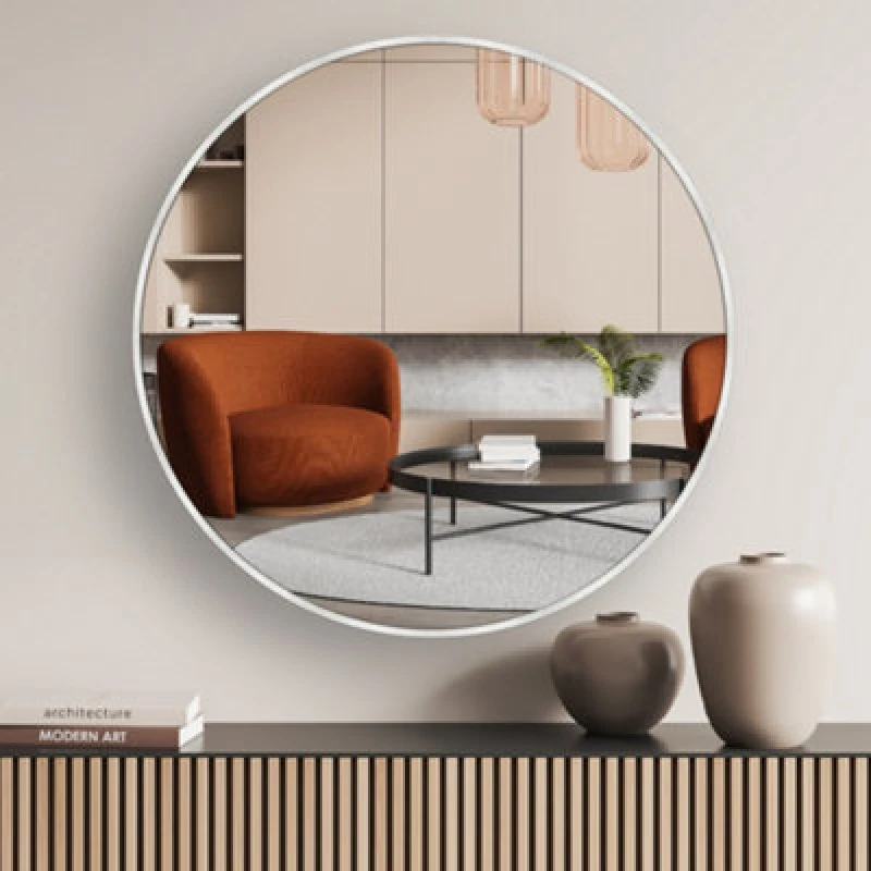 Image of Nielsen Jaron Aluminium Wall Mirror, Round 60Cm - Silver