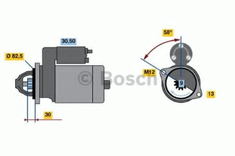 Image of Starter motor Bosch 0 986 018 340