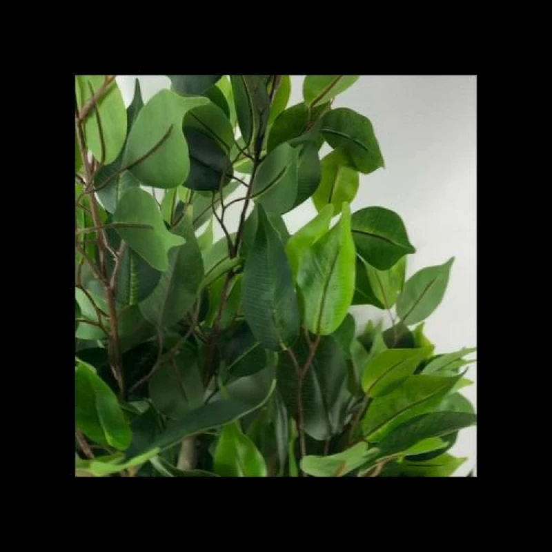 Image of Leaf 110cm Leaf Realistic Artificial Ficus Tree / Plant Multicolour Planter