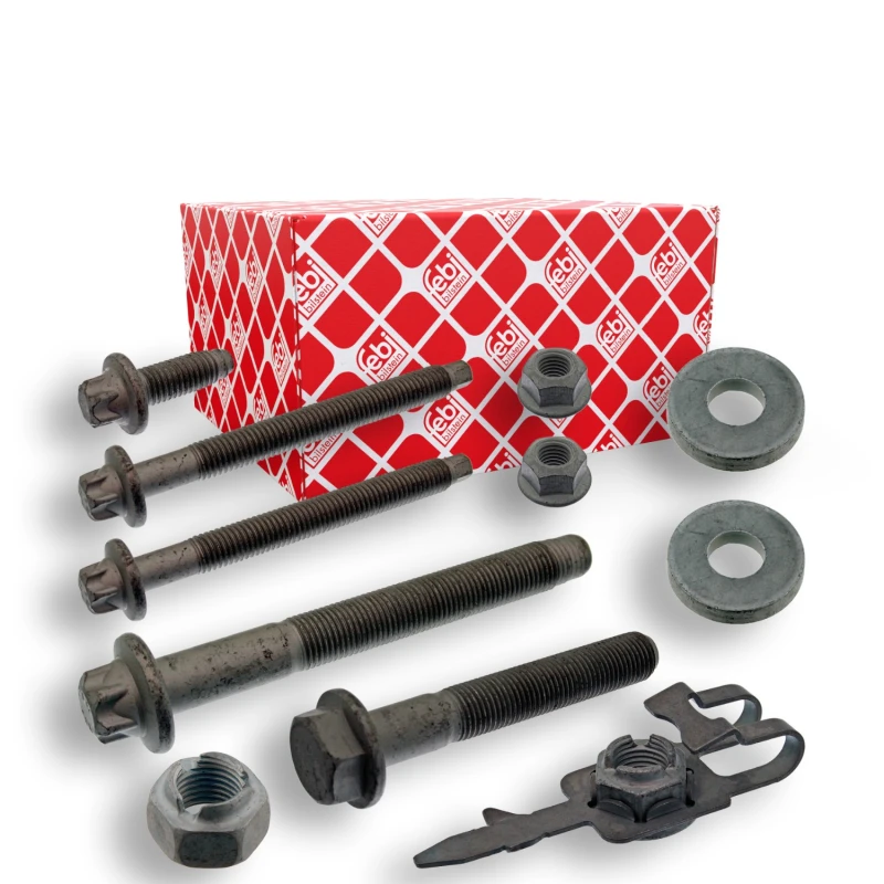 Image of FEBI BILSTEIN 43698 Mounting Kit, control lever Front Axle Right Mounting Kit,control lever (1597)