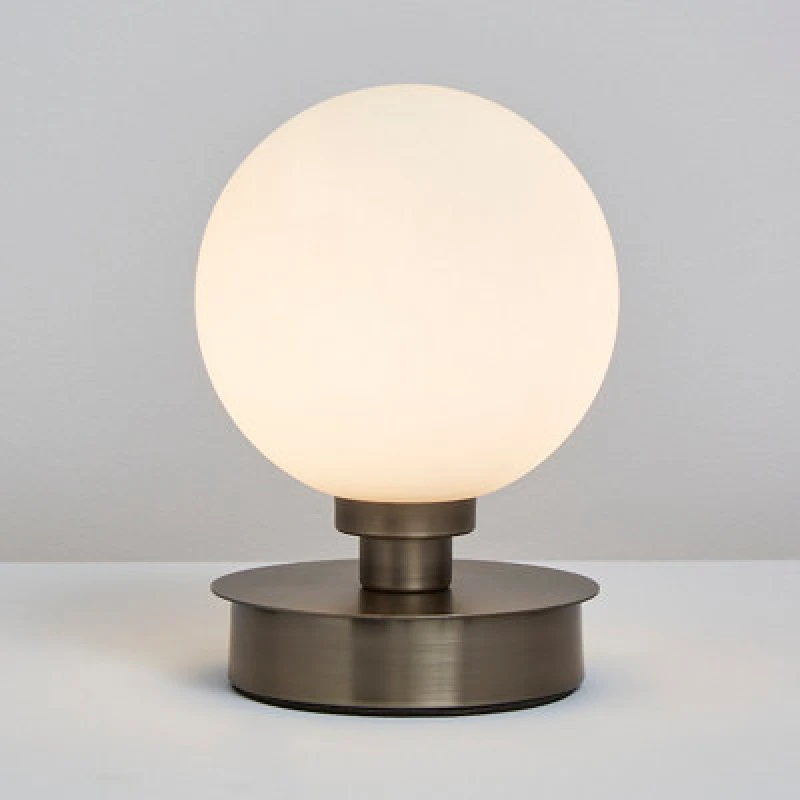 Image of Inlight Kleo Round Polished Silver Effect Table Lamp, Set Of 2