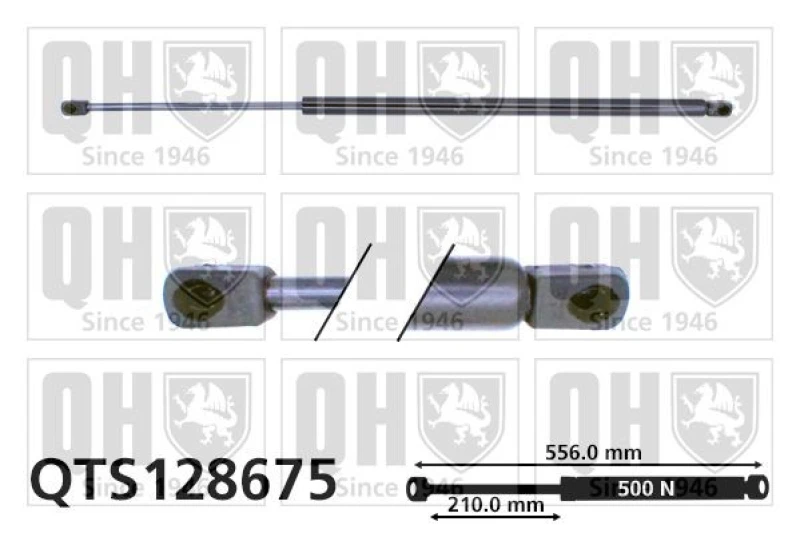 Image of QUINTON HAZELL Tailgate strut QUINTON HAZELL QTS128675