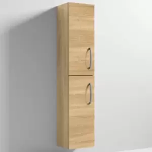 Image of Nuie - Athena Wall Hung 2-Door Tall Unit 300mm Wide - Natural Oak