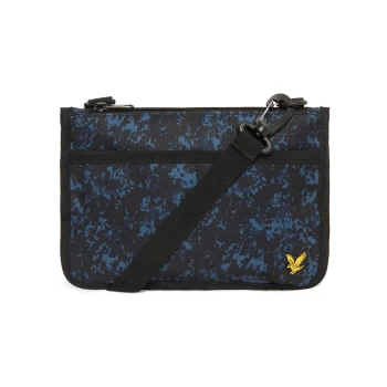 image of Flat Pouch - Navy Earth Print - One Size