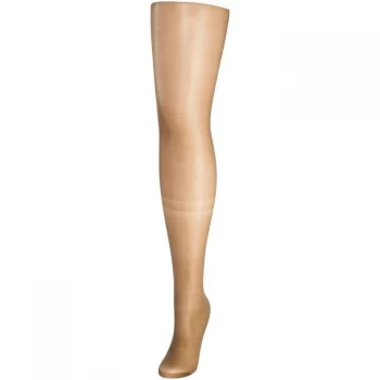 image of Pretty Polly Nylons 10 denier gloss tights - Nearly Black