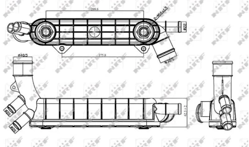 Image of NRF 31316 Oil Cooler Oil Cooler,engine oil (469)