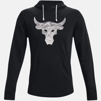 image of Under Armour Project Rock Terry Hoodie Mens - Black/White