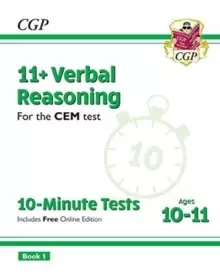 Image of 11+ CEM 10-Minute Tests: Verbal Reasoning - Ages 10-11 Book 1 (with Online Edition)