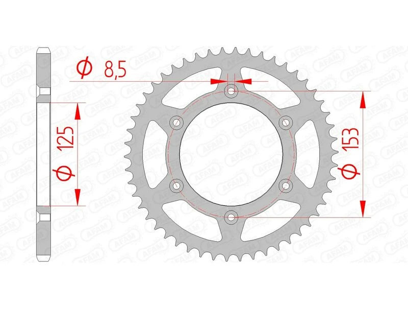 Image of AFAM 10212-45 Chain Sprocket Steel Chain Sprocket (5479)