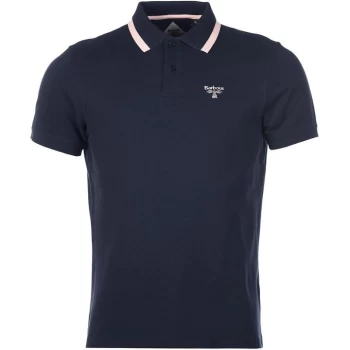 image of Barbour Beacon Bank Tipped Polo Shirt - Navy NY91