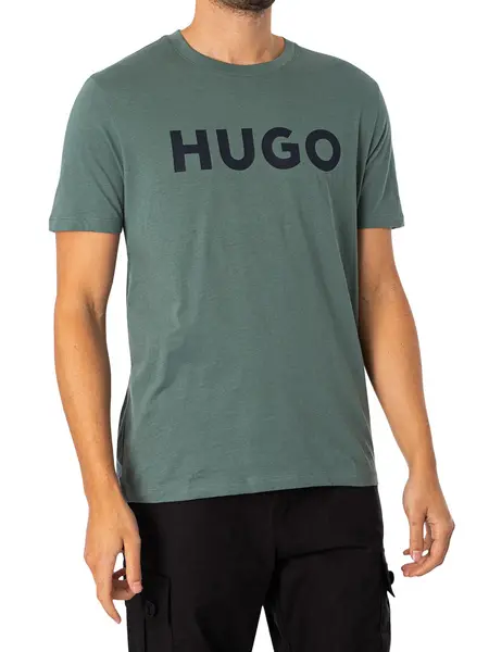 Image of HUGO Dulivio Graphic T-Shirt Dark Green XXL