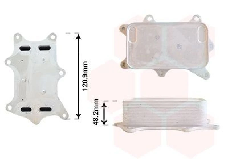Image of VAN WEZEL Engine oil cooler VAN WEZEL 30013733
