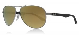 image of Ray-Ban Carbon Fibre Sunglasses Shiny Gunmetal 004/N3 Polariserade 58mm