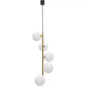 Zumaline Lighting - Zumaline Ali Globe Pendant Ceiling Light, Black, Gold, 5x G9