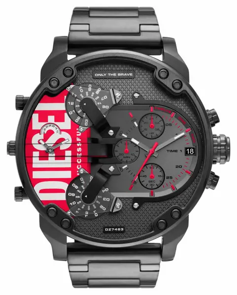 image of Diesel DZ7463 Mens MR. DADDY 2.0 Grey-Plated Stainless Watch