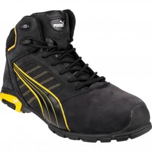 image of Puma Mens Safety Amsterdam Mid Safety Boots Black Size 10.5