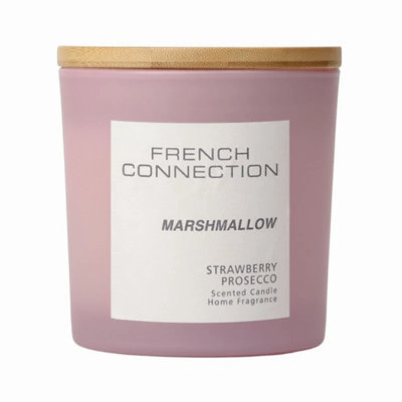 Image of French Connection Pastel Range Strawberry Prosecco Candle 322G Clear