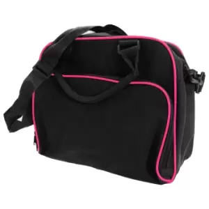 image of Bagbase Compact Junior Dance Messenger Bag (15 Litres) (one Size, Black/Fuchia)