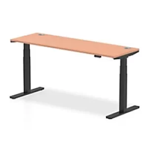 image of Dynamic Ergonomic Desk Impulse HASCP186BBCH Corner Desk MFC 1600 mm x 800 mm x 730 mm Grey Oak